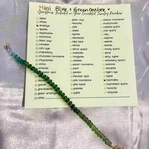 Gemstone green and blue ombré bracelet